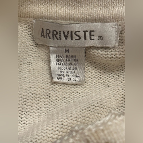 Vintage Arriviste Ugly Christmas Sweater Vest Adorned w. Silver & Gold Medium - Picture 13 of 14